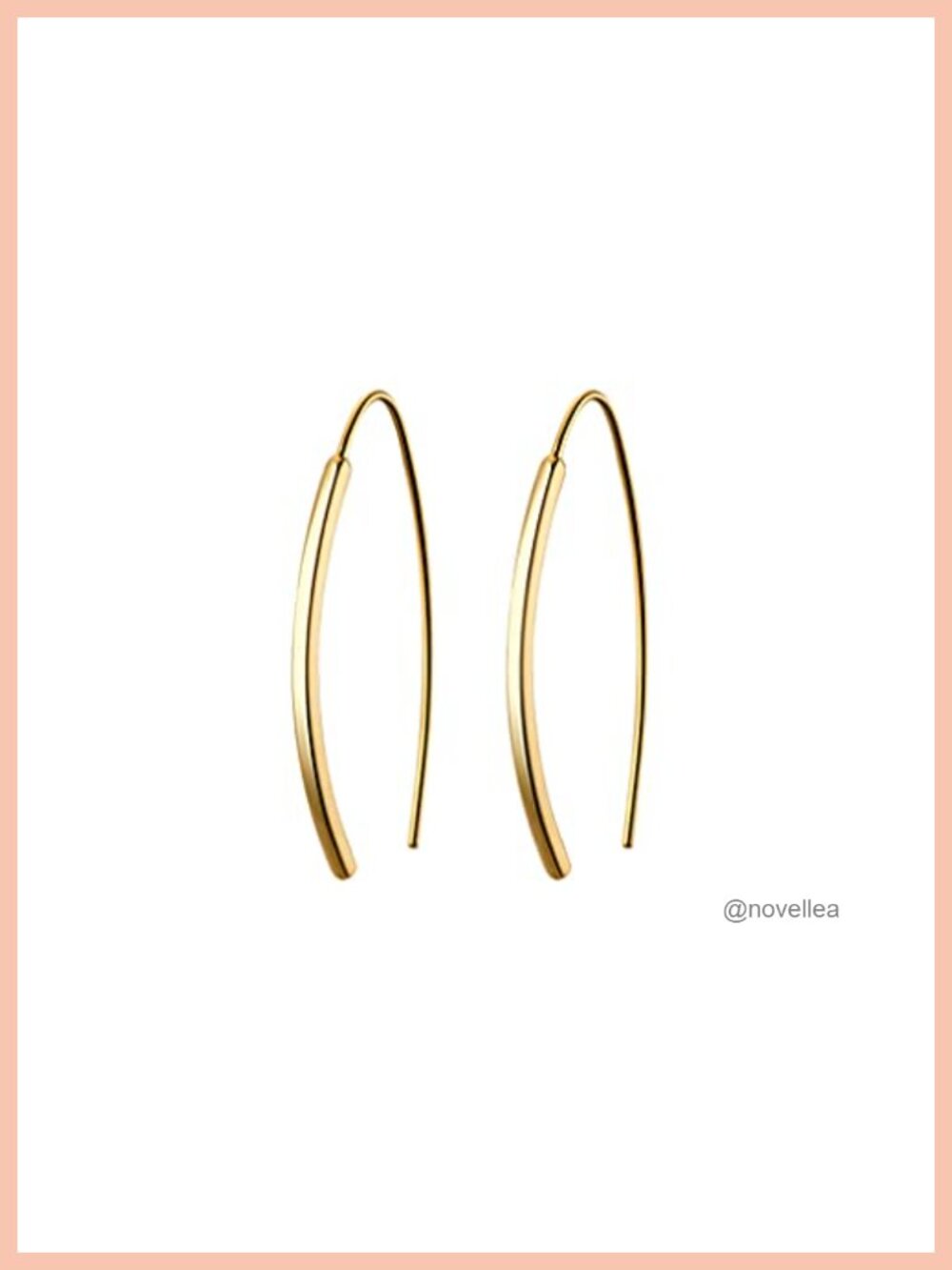 925 Sterling Silver Curved Bar Dangle Earrings for Women Hypoallergenic Gift
